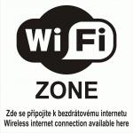 Samolepicí fólie WIFI ZONE s textem