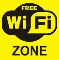 Samolepicí fólie WIFI ZONE FREE bez textu