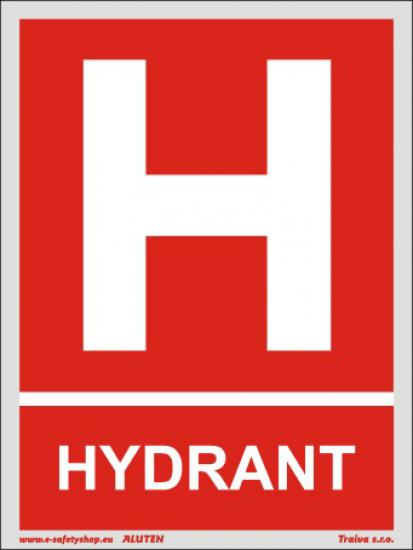 Hydrant s textem - Plast