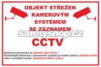 Objekt střežen - CCTV