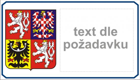 Státní znak ČR + Text dle libosti